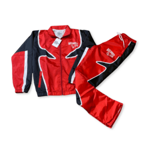 Retro Flame Flare Stacked Leg Track Suit