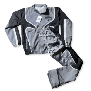 Carbon Slate Stacked Leg Track Suit